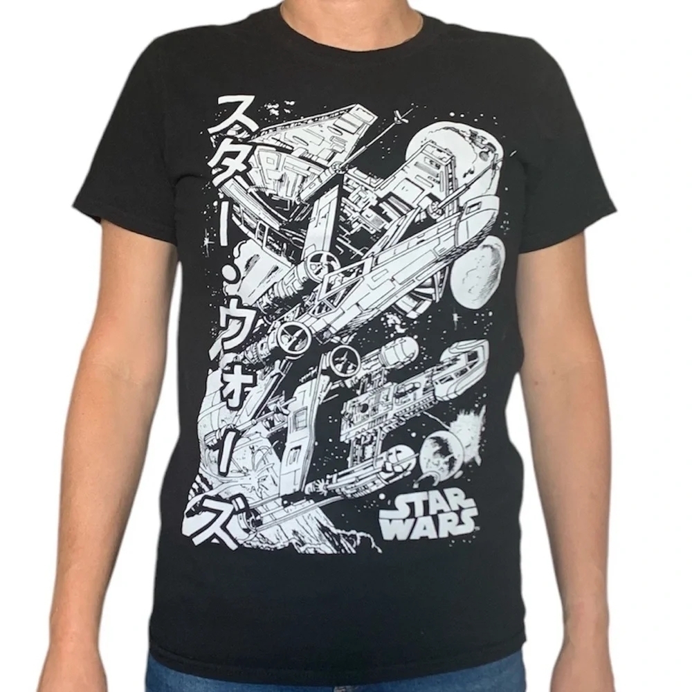 Star Wars Black and White Graphic T-Shirt